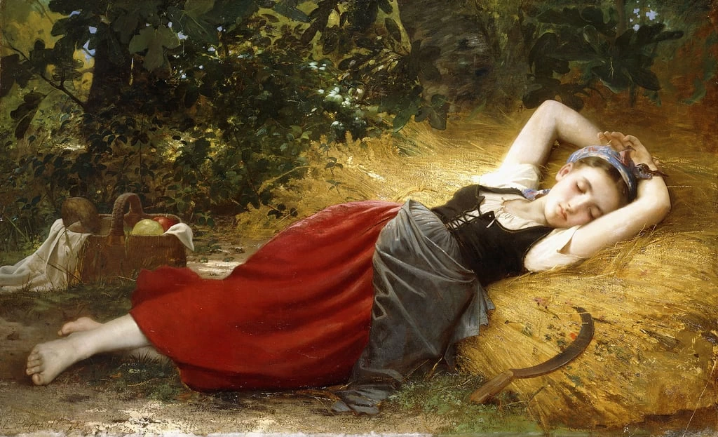 Una giovane contadina che dorme, 1874